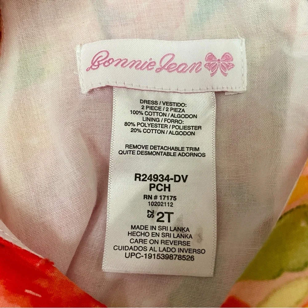 Bonnie Jean Spring Floral Dress - Size 2T